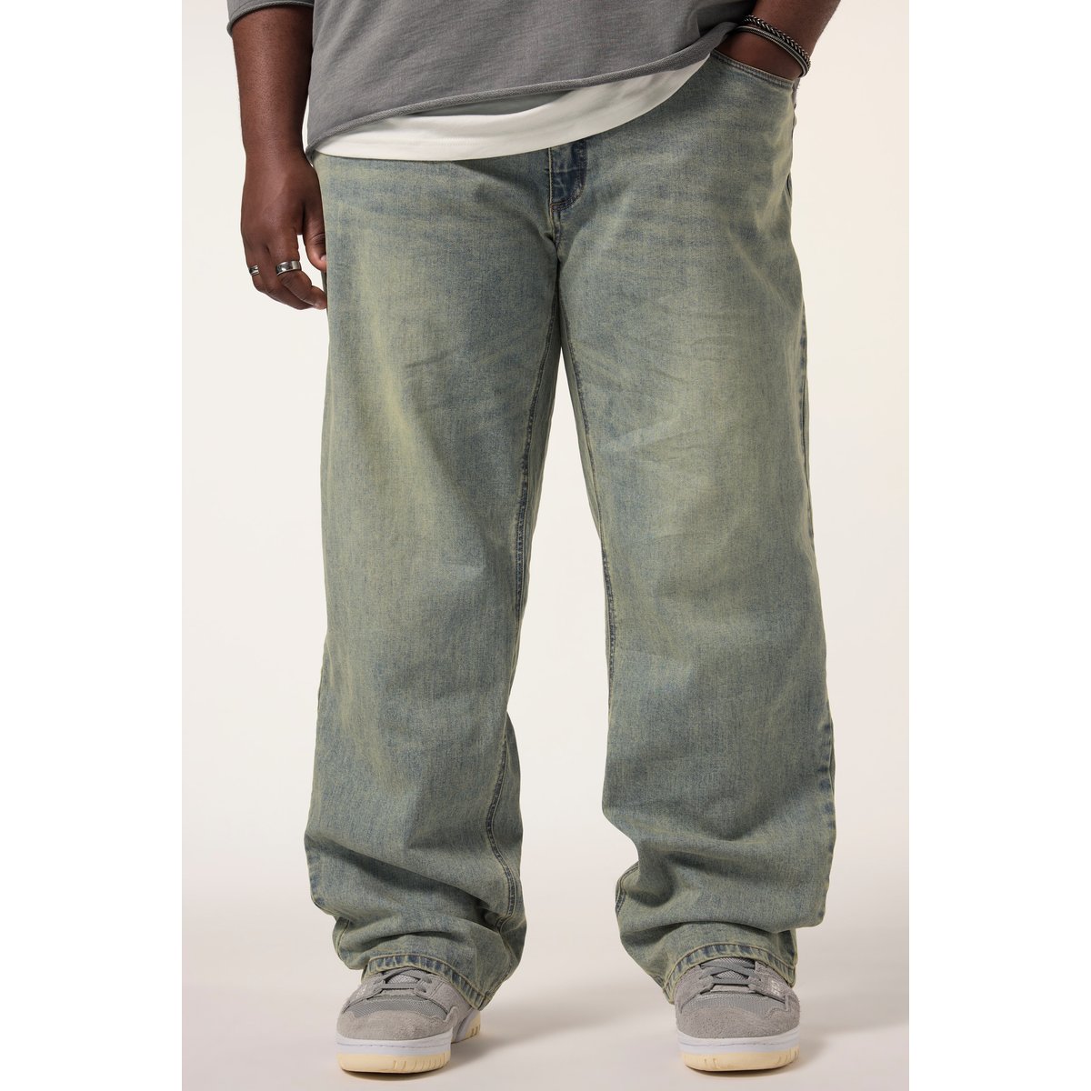 Jean 5 poches bleu jean mat, STHUGE