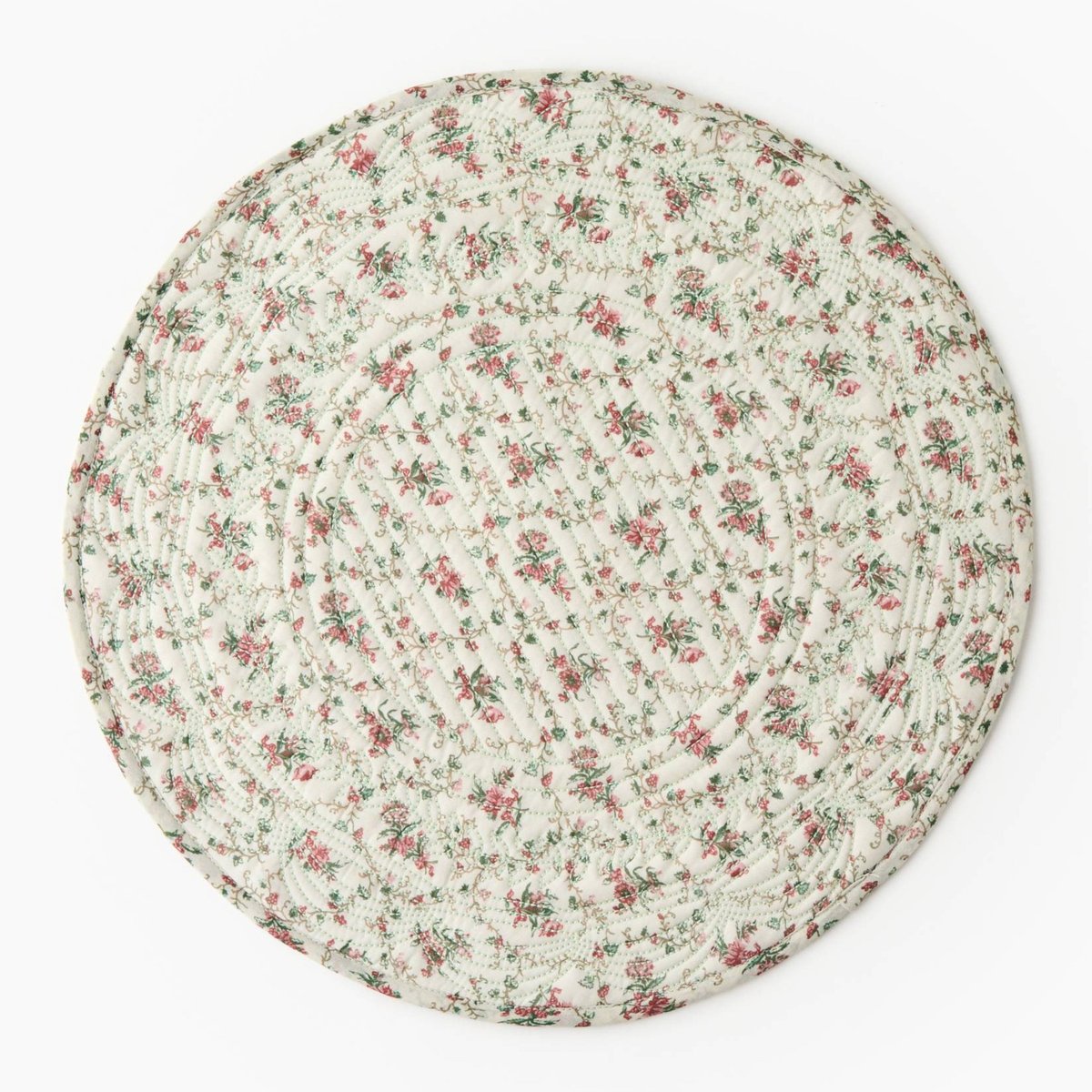 Set de table, D38 cm, en coton vert glace, MONOPRIX