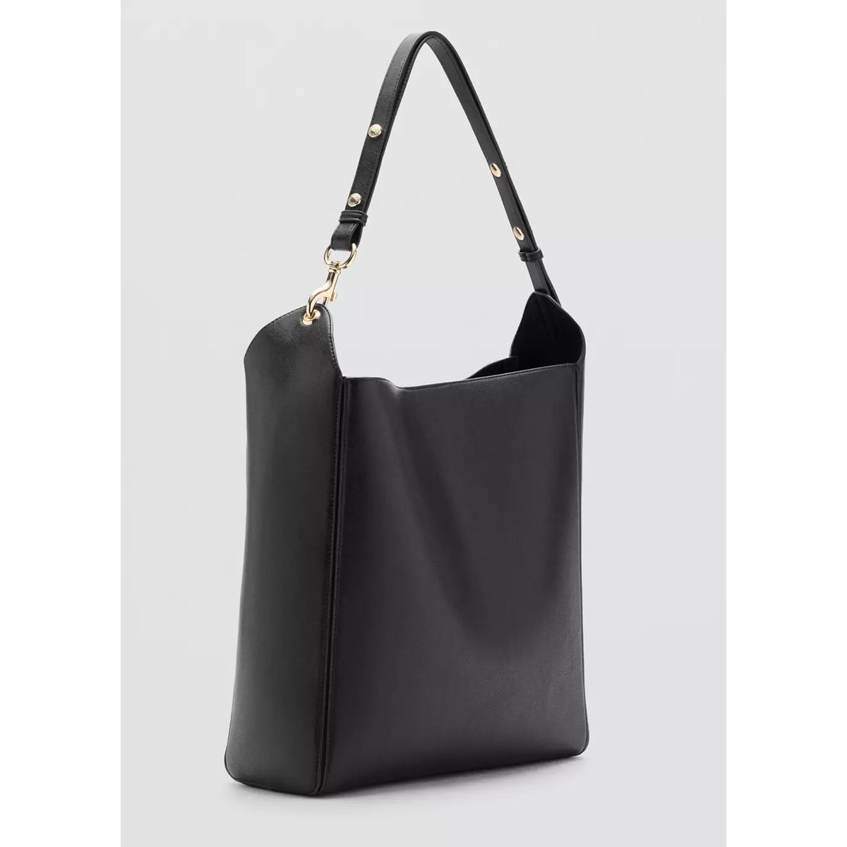 Sac bucket mousqueton noir, MANGO
