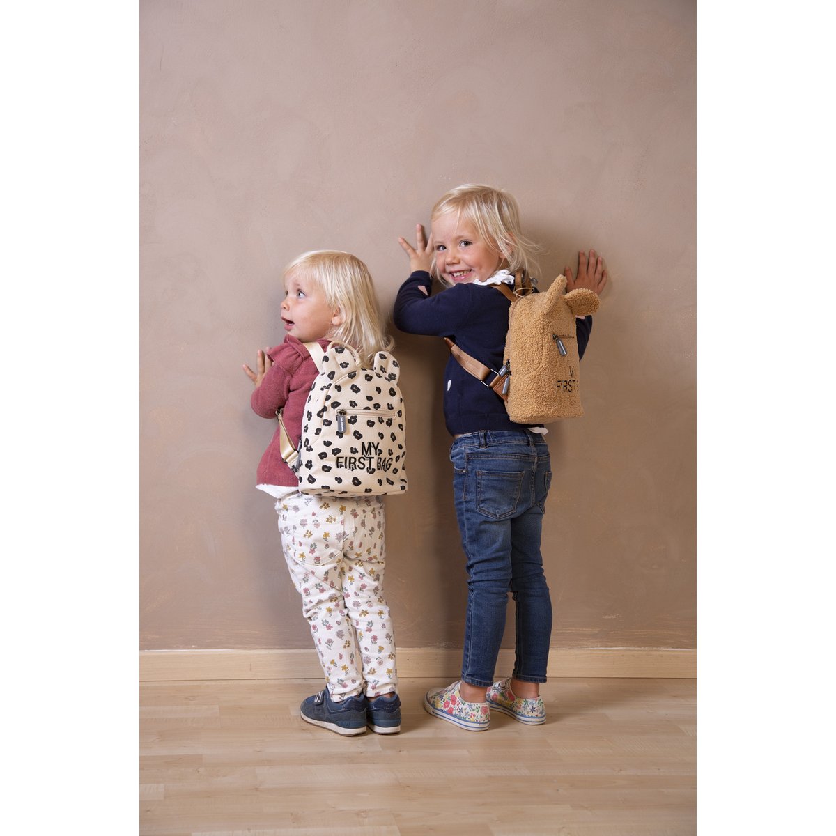 Sac à dos bébé My first bag beige, noir, CHILDHOME