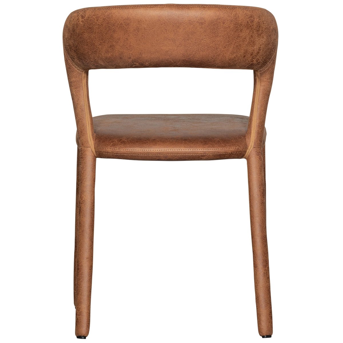 Lot de 2 chaises de salle à manger en polyester NOBLE cognac, WOOOD