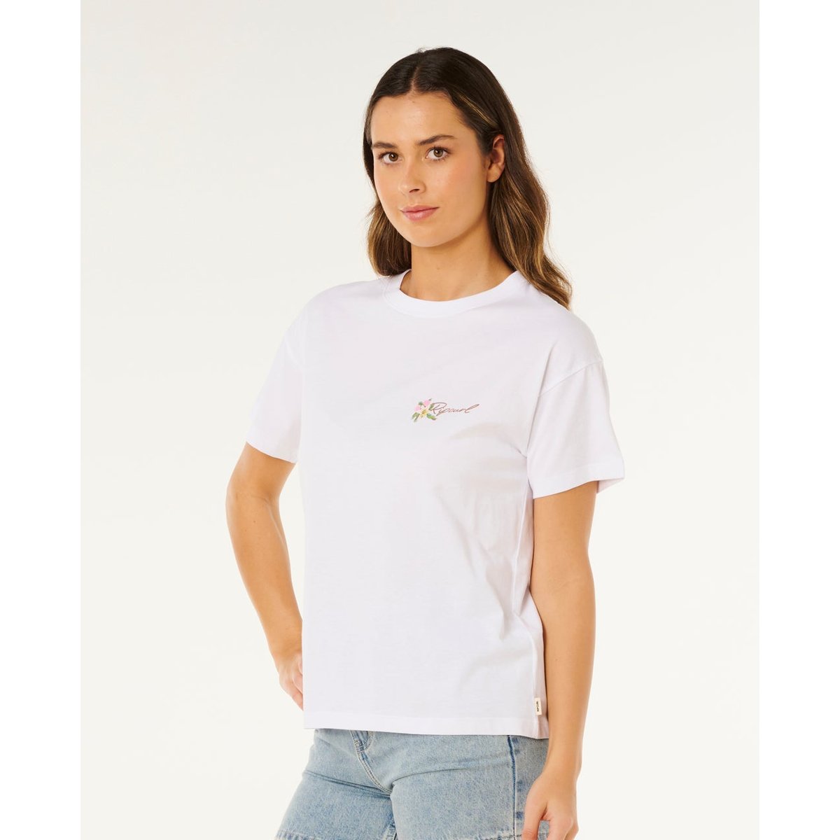 T-shirt à manches courtes Poolside Relax blanc optique, RIP CURL