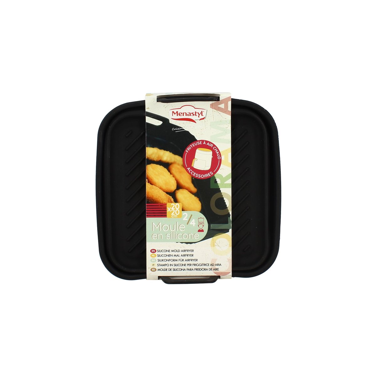 Moule carré pour friteuse à air chaud noir, MENASTYL