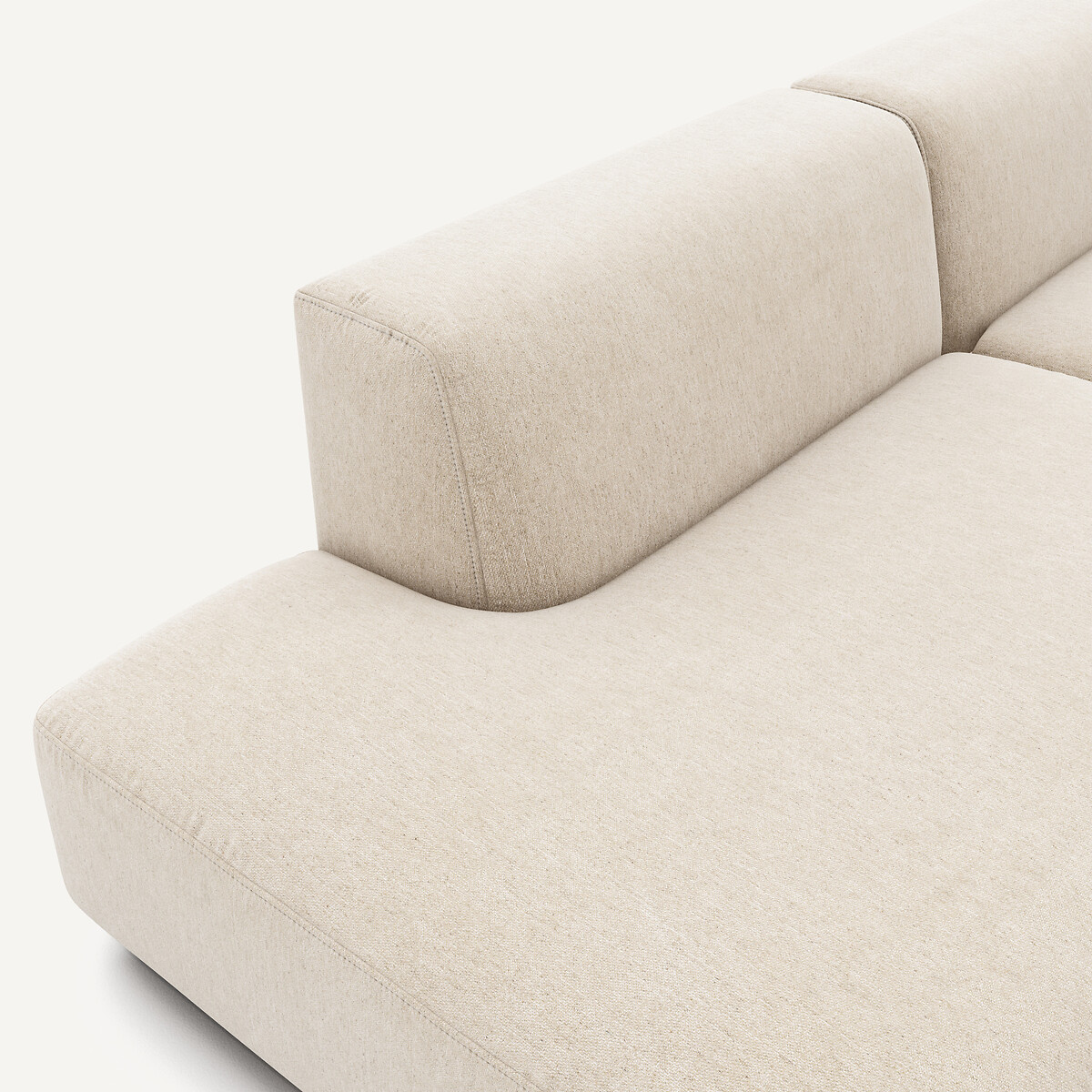 Jacopo Right-Hand Facing Corner Sofa in Marl Fabric ivory, AM.PM