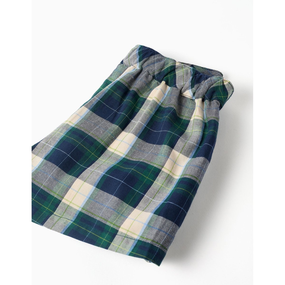 Jupe-short en coton à carreaux B&S bleu foncé, ZIPPY