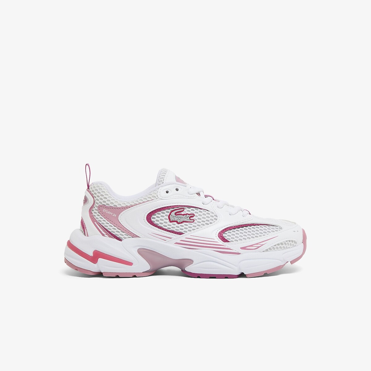 Baskets basses Storm 96 2K blanc/rose, LACOSTE