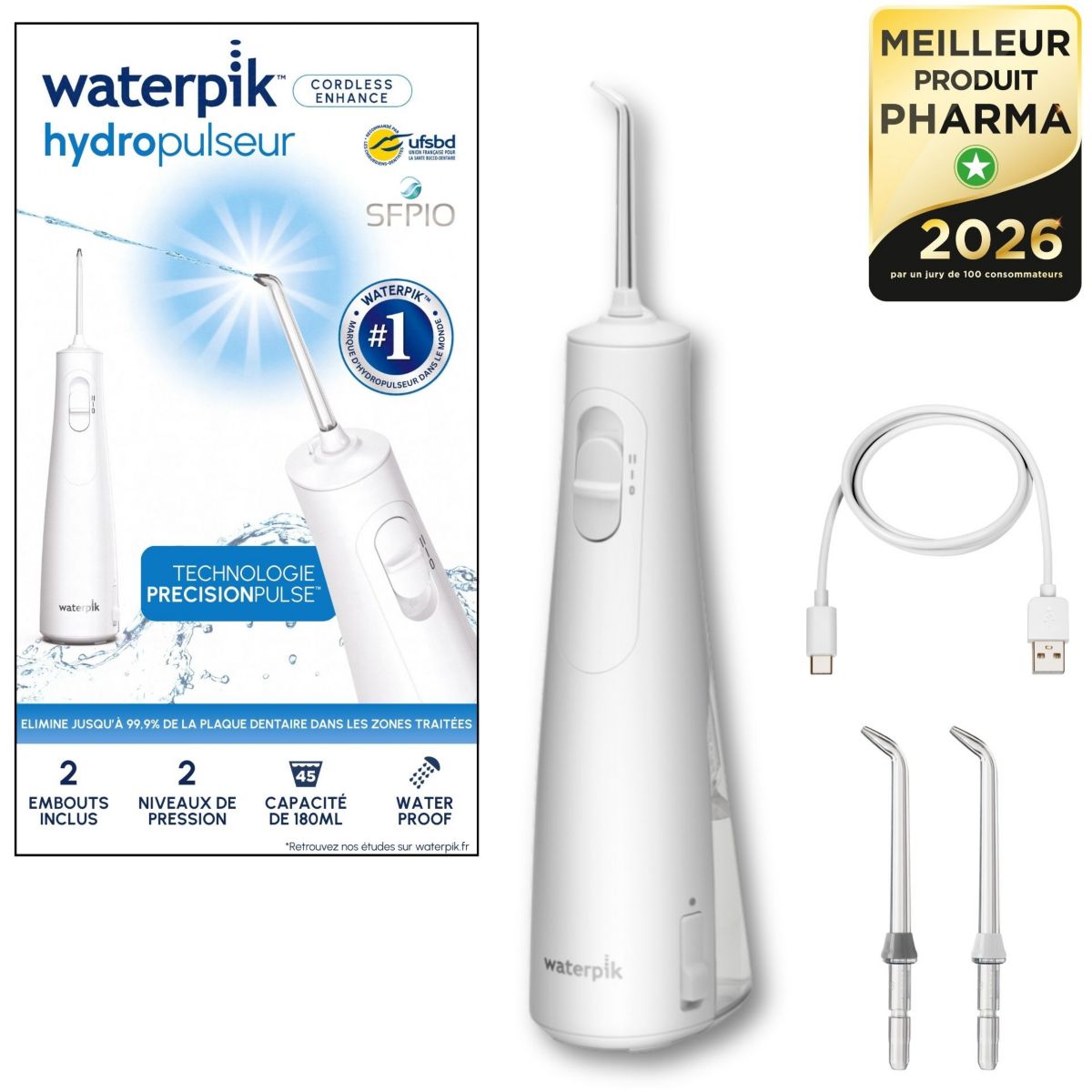 Hydropulseur WF-21 Enhance couleur unique, WATERPIK
