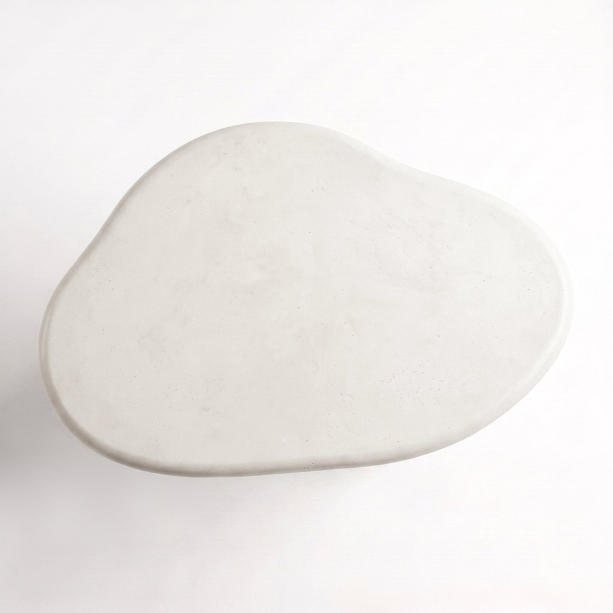 Table basse organique en fibre d'argile effet béton 60 cm - SYMI ecru, MAISON PAVANE