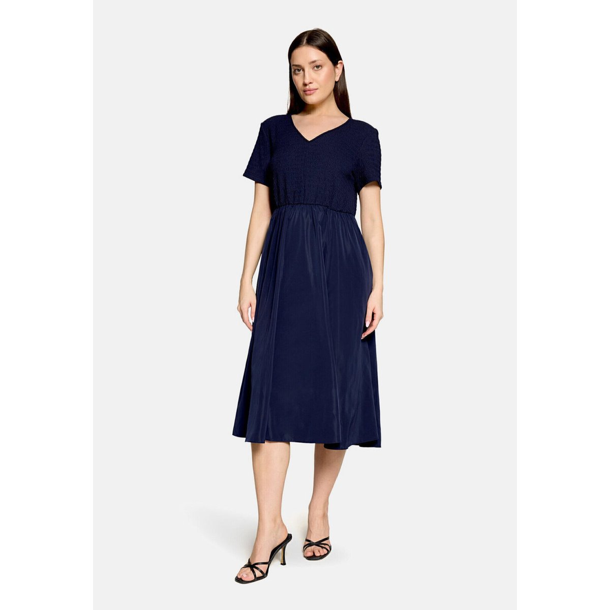 Robe longueur midi à poches extérieures maritime blue, CARTOON