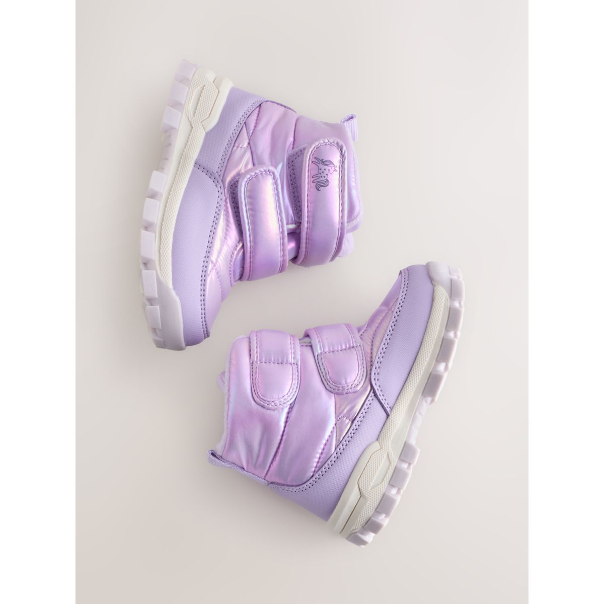 Bottines imperméables matelassées à scratch violet lilas, NEXT