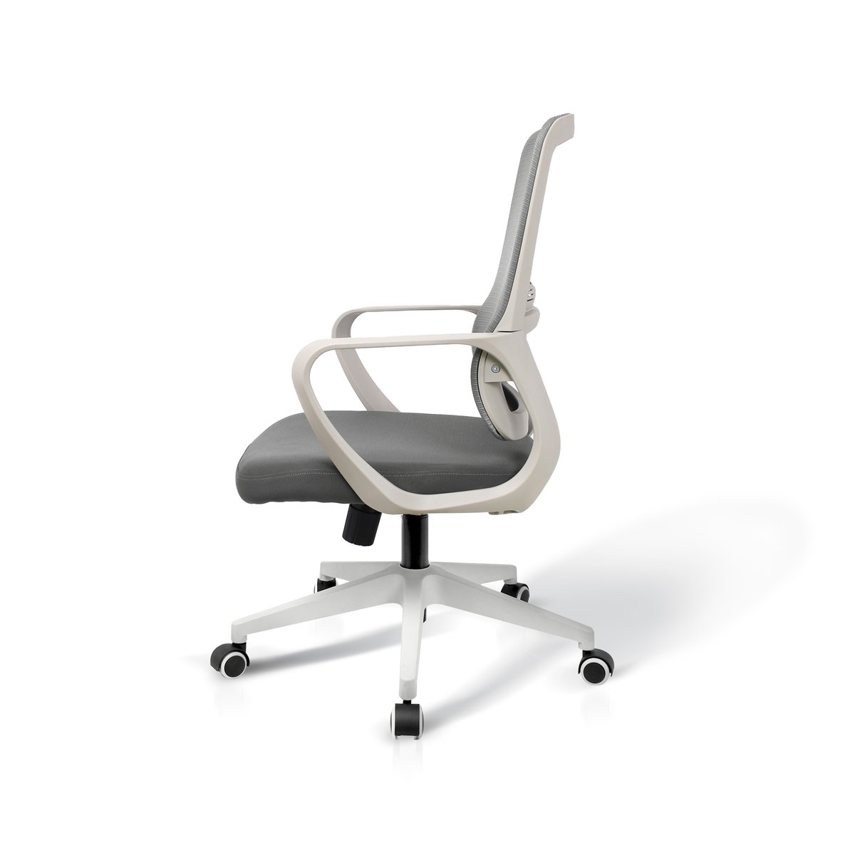 Chaise de bureau, LEAH gris-blanc, HISPANOHOGAR