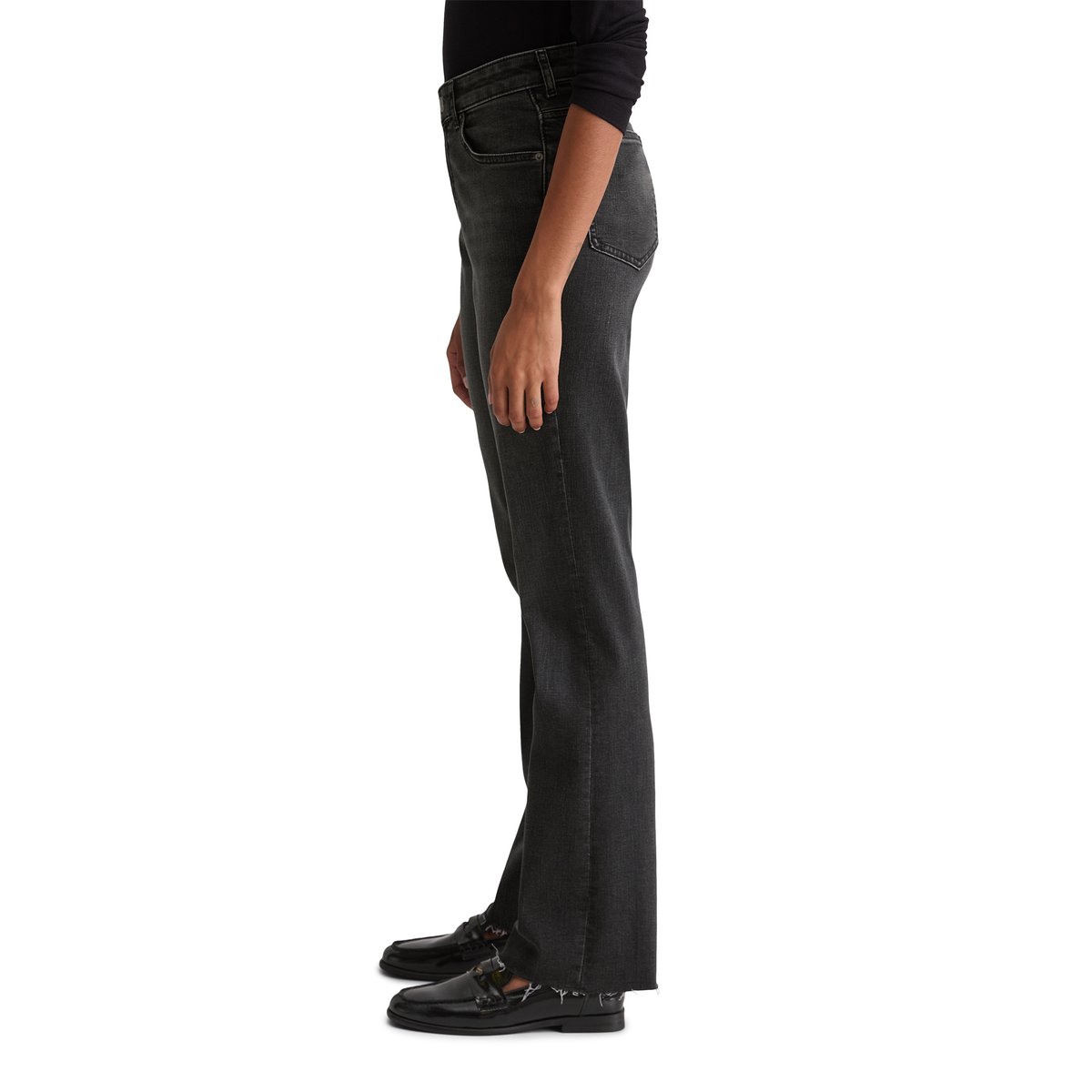 Jeans modèle Kiruna flared en coton organique mélangé stretch gris foncé, MARC O'POLO