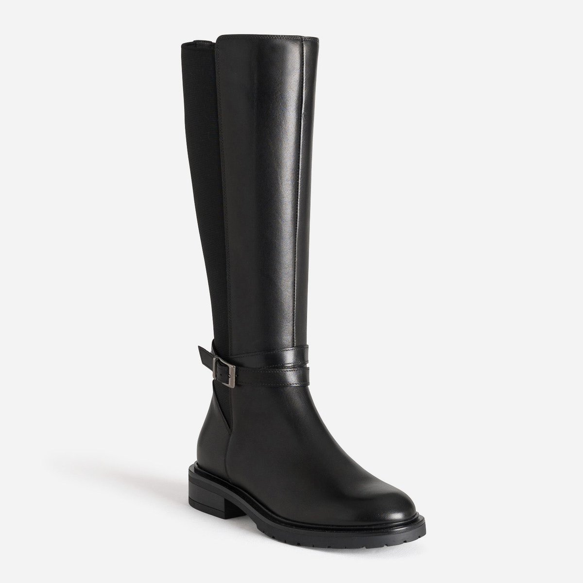 Botte Plate en cuir CAMILIA noir, ERAM