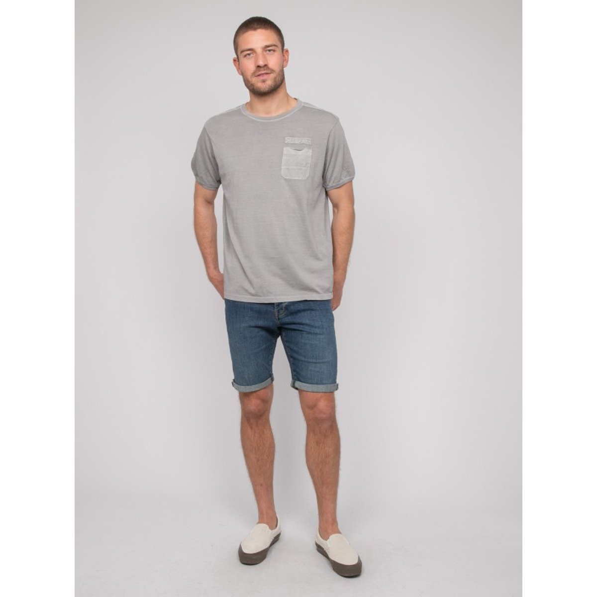 T-shirt Coton Motifs Navojob gris, RITCHIE