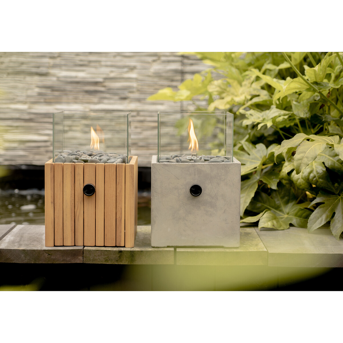 Cosiscoop Timber Square Fire Lantern natural, COSI