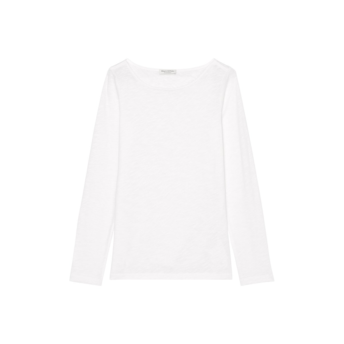 T-shirt long régulier en coton biologique blanc, MARC O'POLO