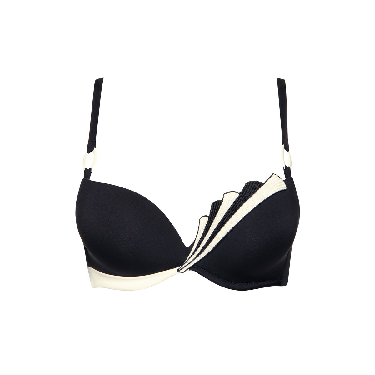 Haut maillot de bain push-up Guaraja noir noir, LISCA