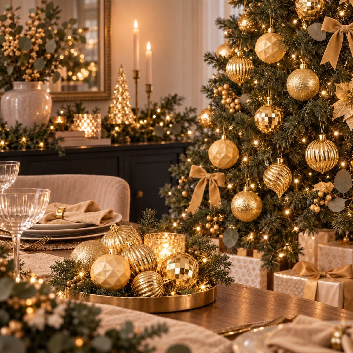 Boule de Noël or, MICA DECORATIONS