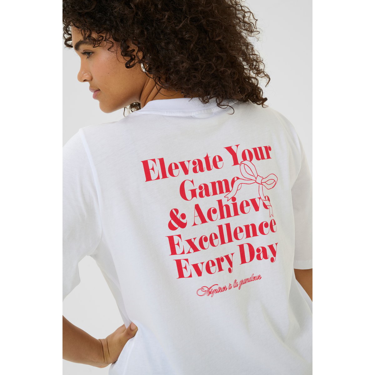T-shirt blanc optical white, KAFFE CURVE