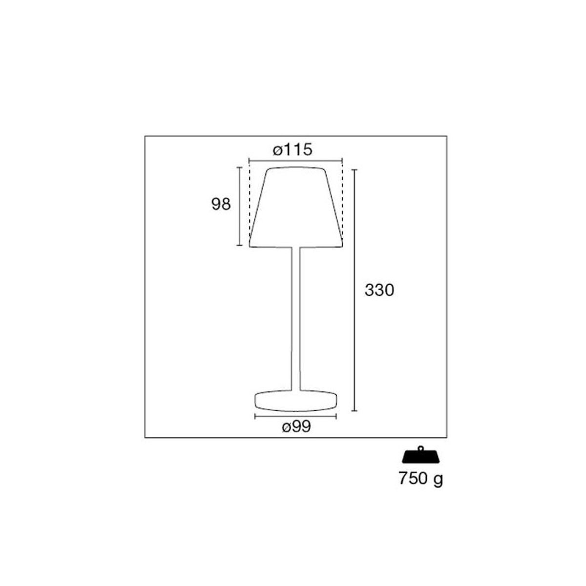 Lampe Nomade Luce Tactile D'extérieur Métal Blanc blanc, MILLUMINE