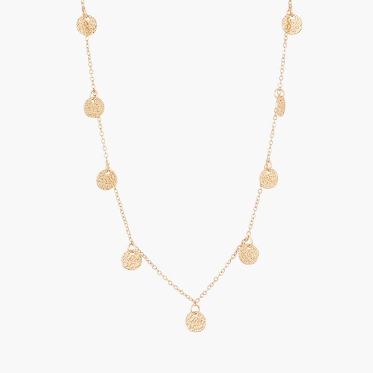 Collier chaine à pampilles acier inoxydable doré, BALABOOSTE