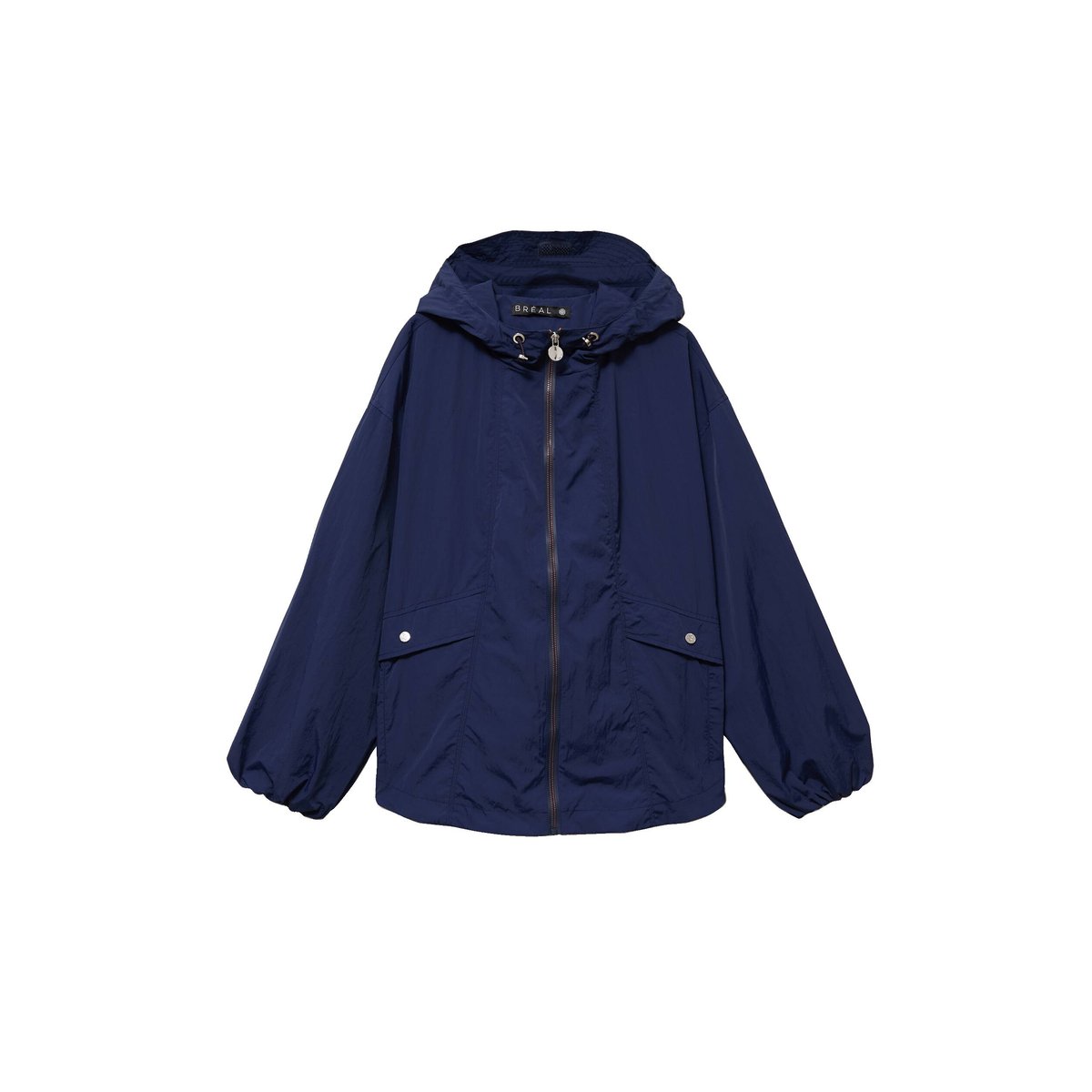 Parka ample doublée avec capuche bleu marine, BREAL