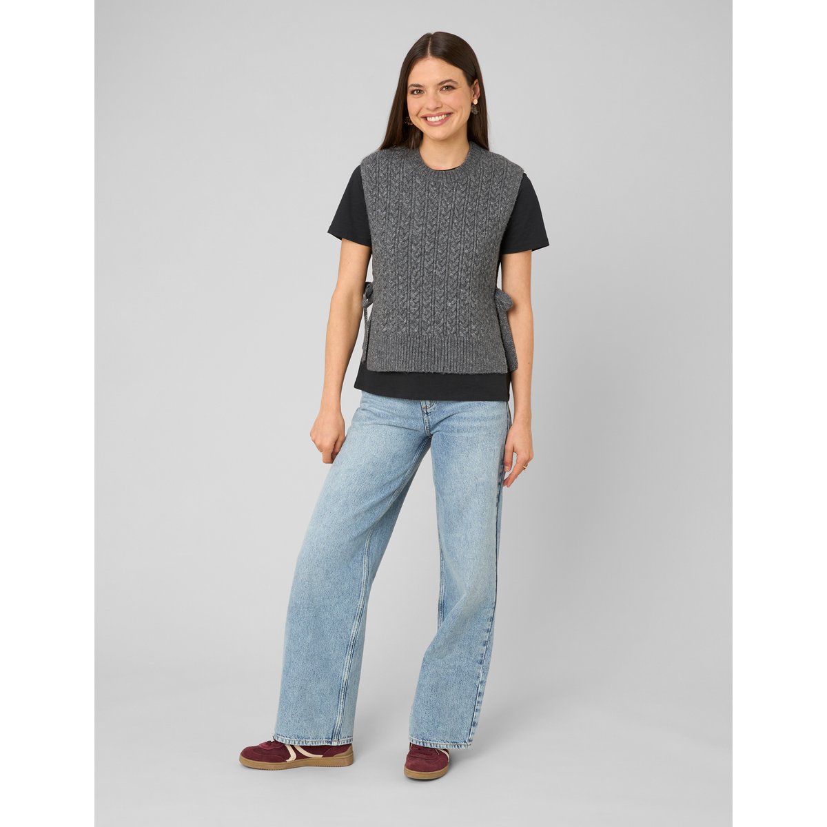 Pull sans manches gris, BZB
