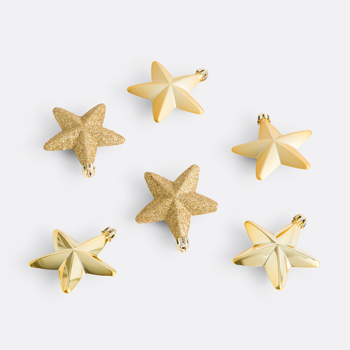 Lot de 6 étoiles de Noël à suspendre, Caspar or, LA REDOUTE INTERIEURS