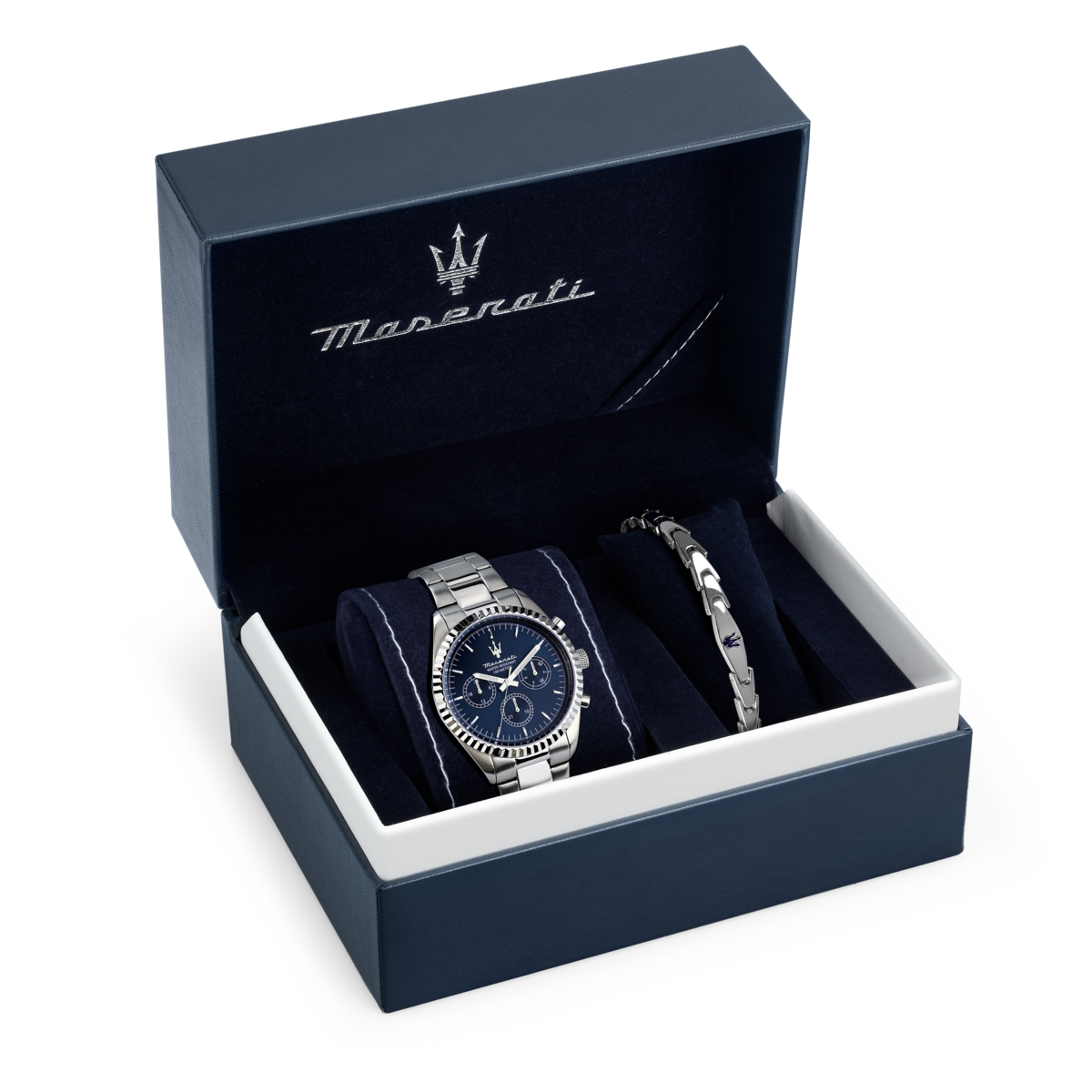 Montre Analogique  COMPETIZIONE argenté bleu foncé argenté, MASERATI