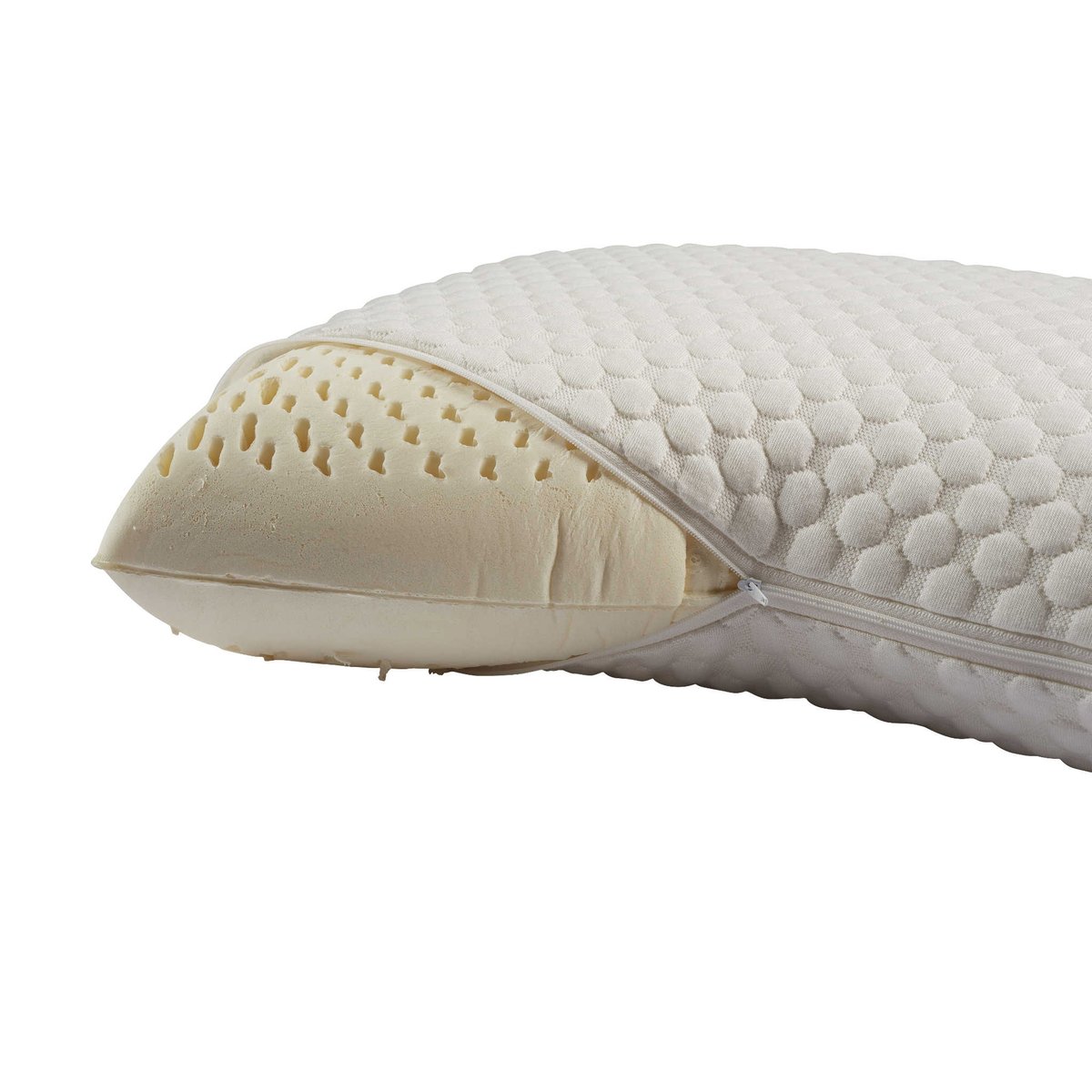 Oreiller latex, housse blanc, SOMEO