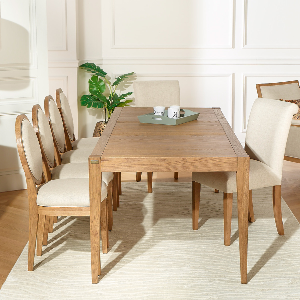 Table à rallonge 10 couverts en chêne, 167 à 227 cm MONTANA marron, ROBIN DES BOIS