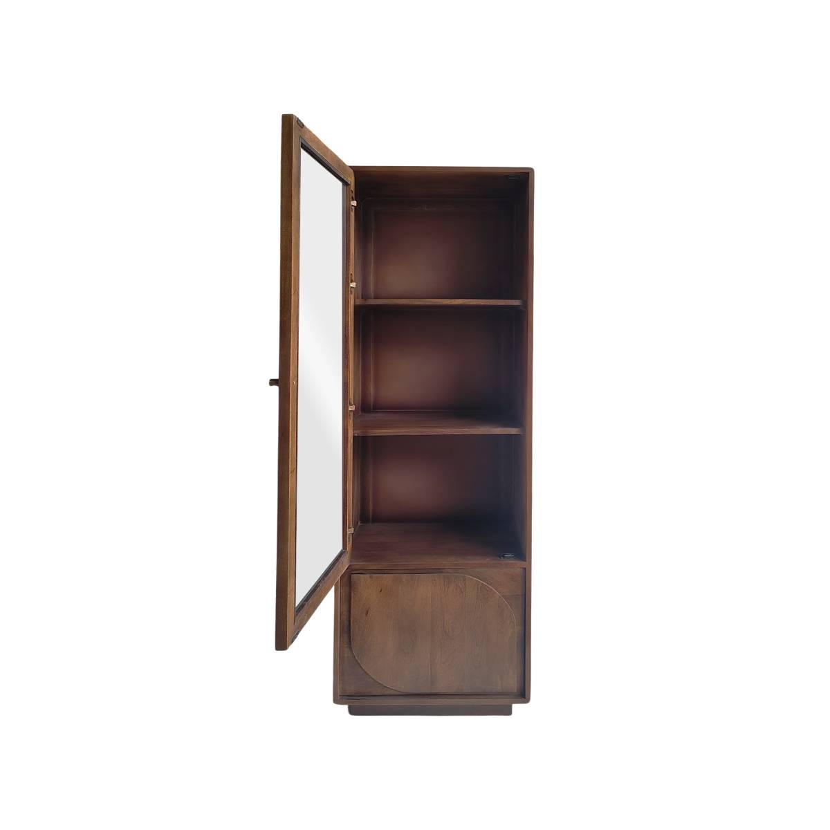 Vitrine en bois de manguier LAURENT bois foncé, MADE IN MEUBLES