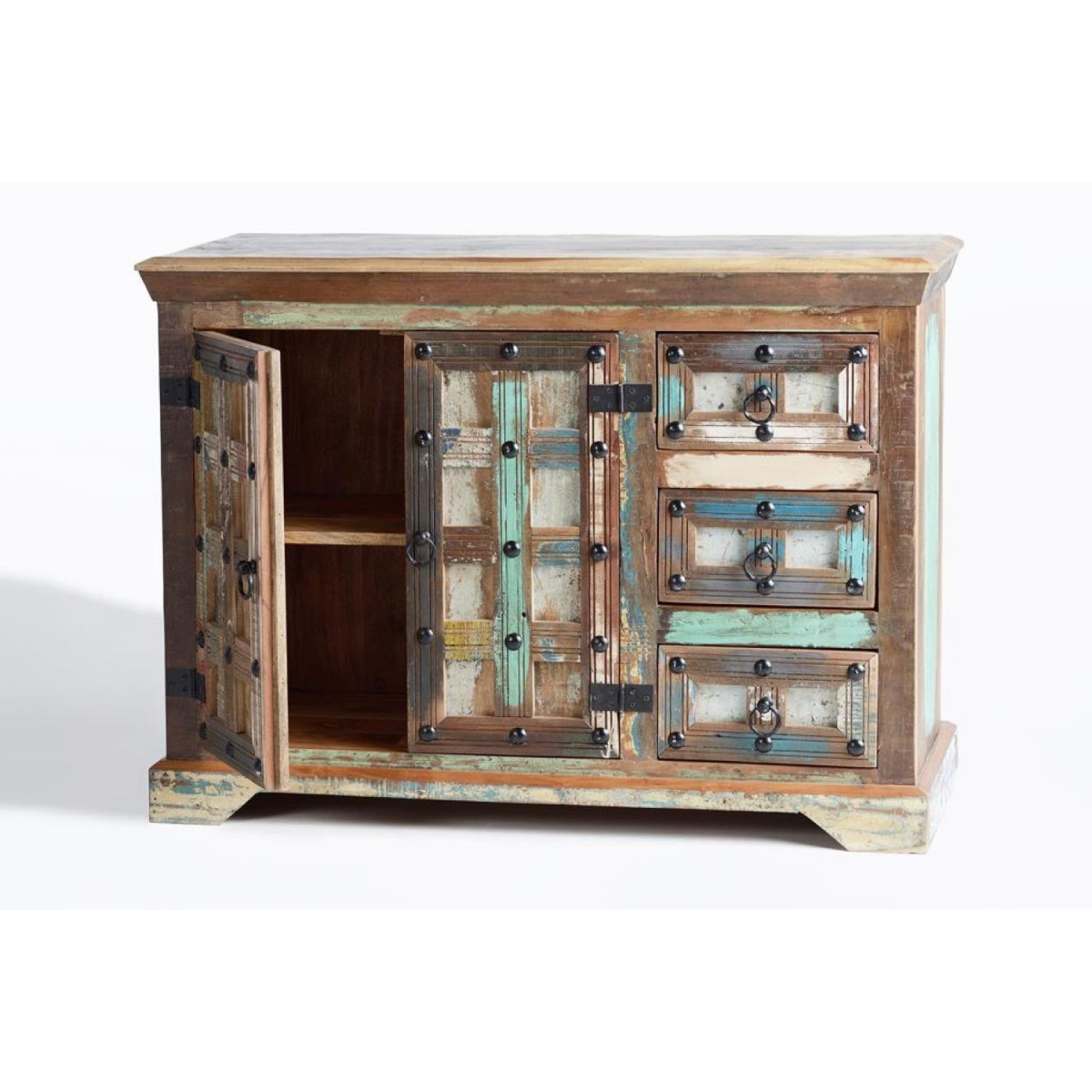 Buffet 3 tiroirs marron, DECORATION D’AUTREFOIS