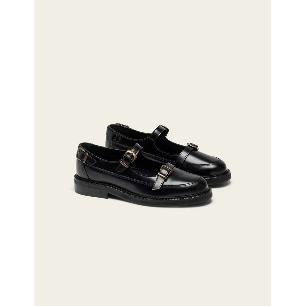 Derbies TOVEN cuir box noir, ODAJE