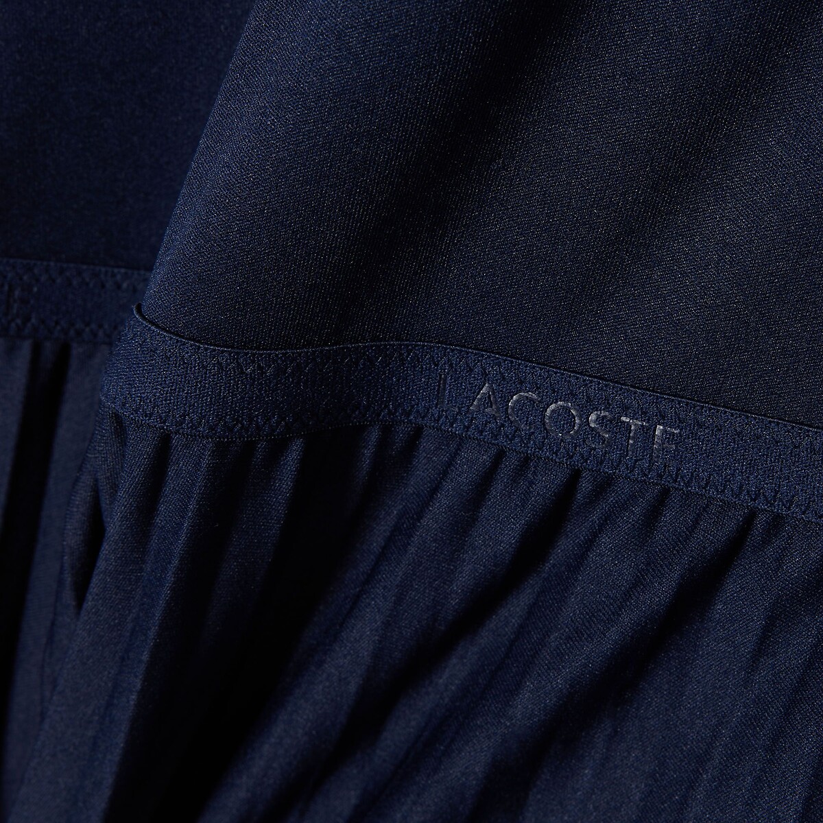 Robe longue sans manches, plissée marine, LACOSTE