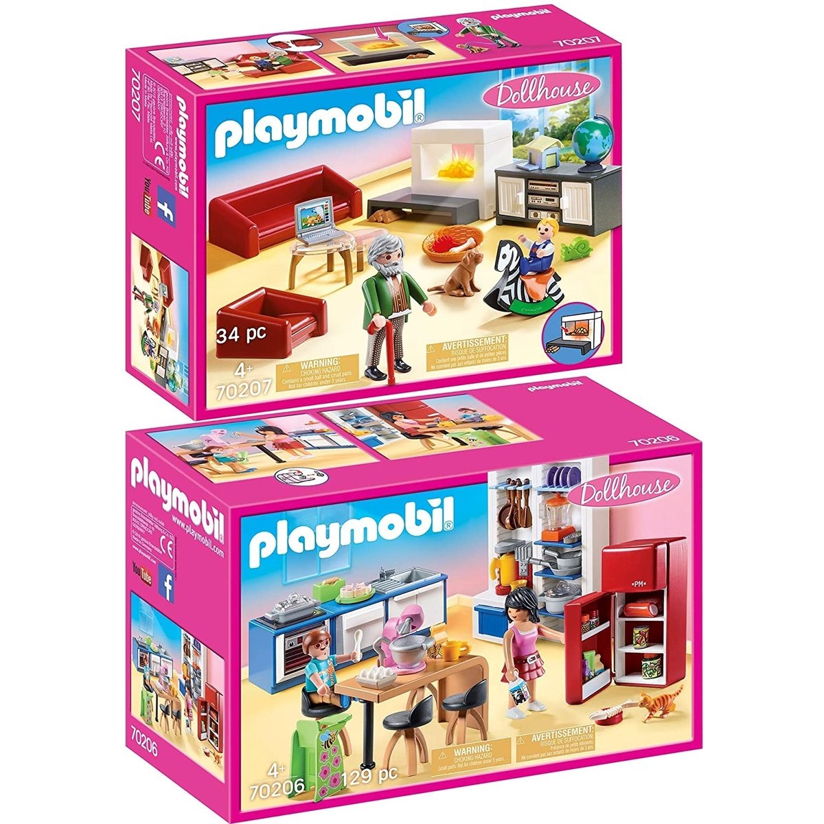 Dollhouse – 70206+70207 multicolore, PLAYMOBIL