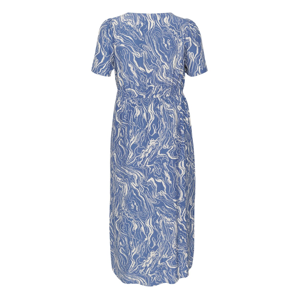 Dress bleu blue indigo white marbel, KAFFE CURVE
