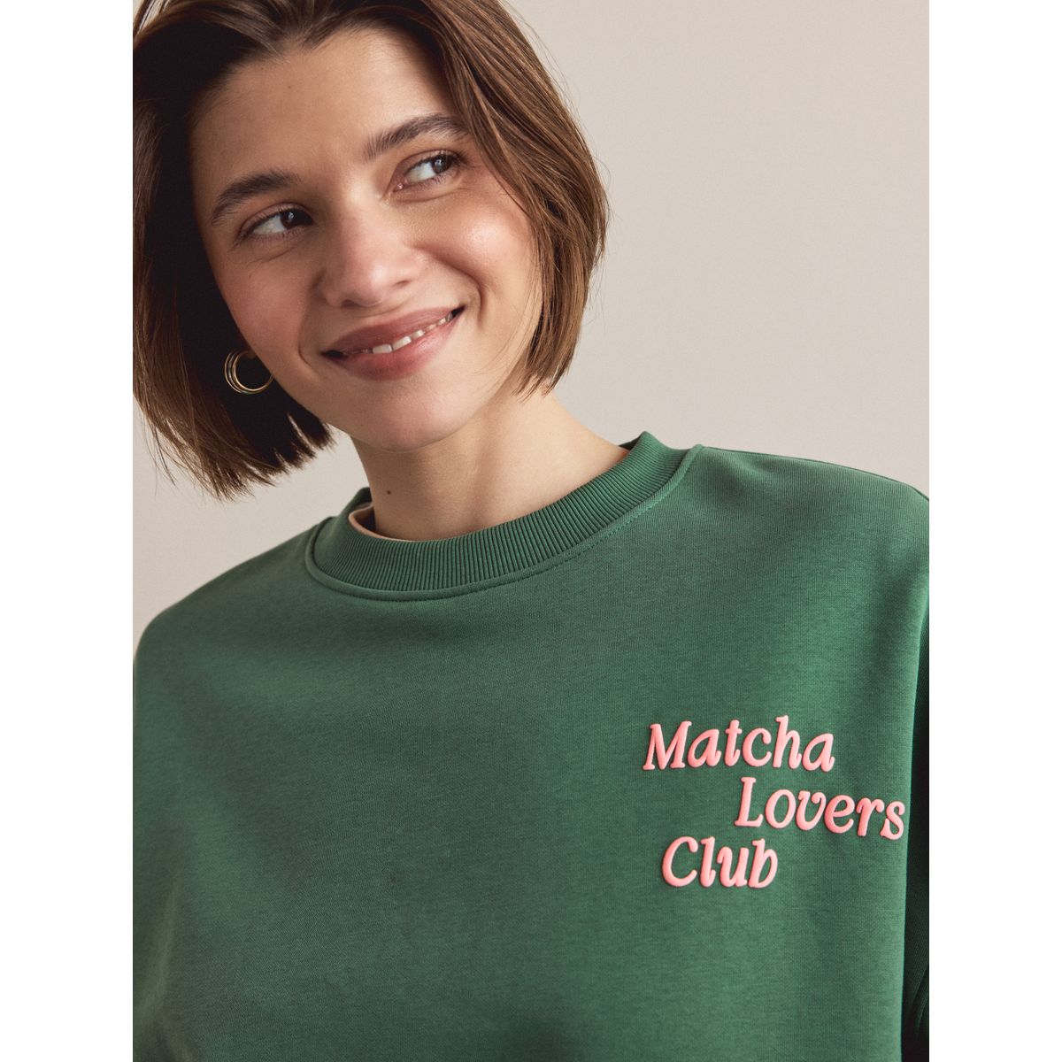Sweat graphique vert matcha, NEXT