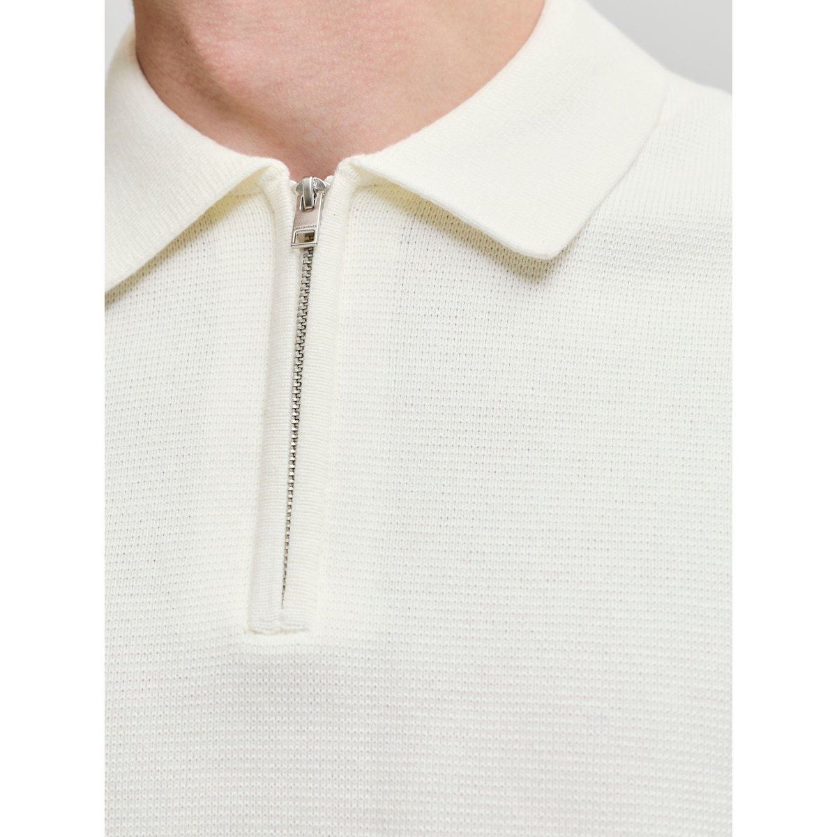 Polo Tricoté blanche - cloud dancer 1, JACK & JONES