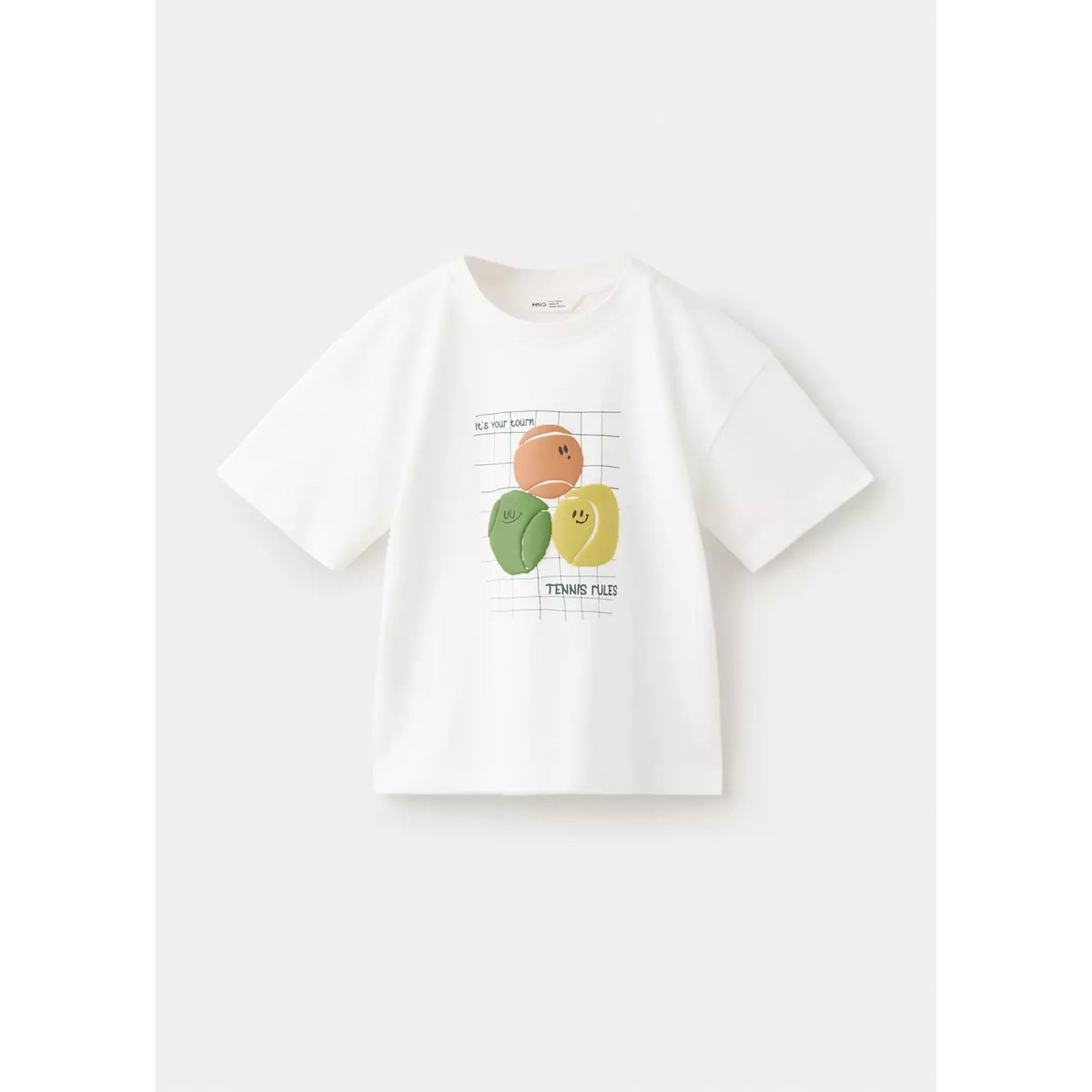 T-shirt en coton imprimé blanc, MANGO BABY