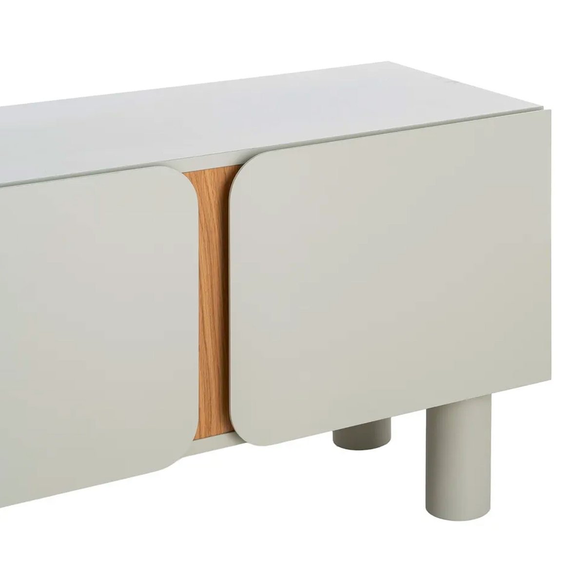 Meuble de télévision design beige et bois 180x40x50cm beige, WADIGA
