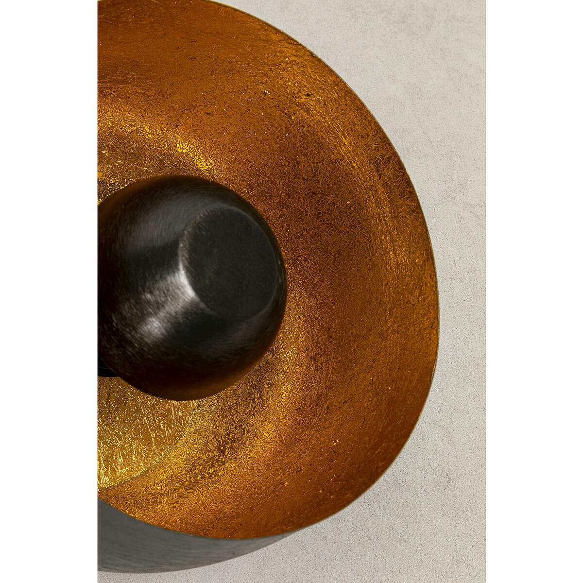 Lampe de sol Apollon Smooth noir Ø28cm doré, KARE DESIGN