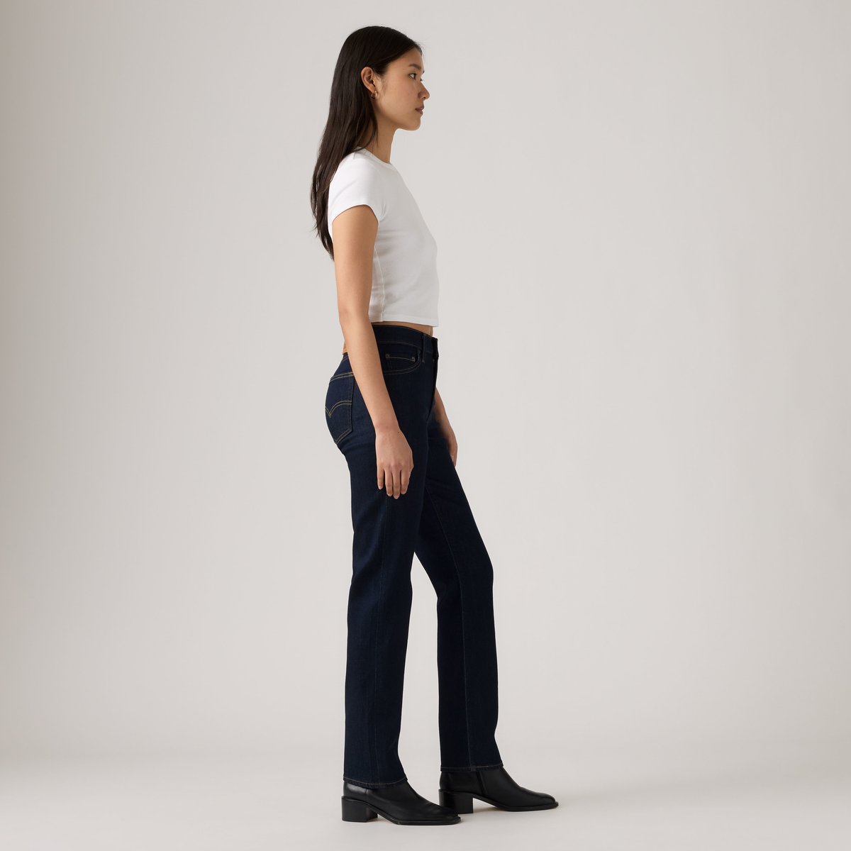 Jean 722 taille haute Slim bleu - true blue rinse, LEVI'S