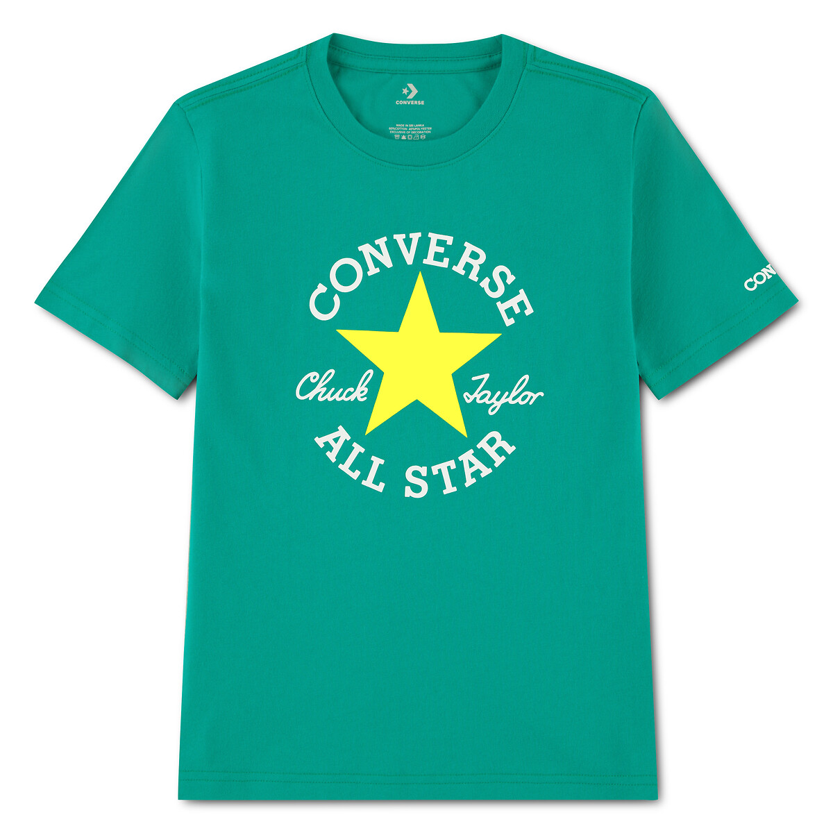 Camiseta manga corta, logotipo pecho verde, CONVERSE