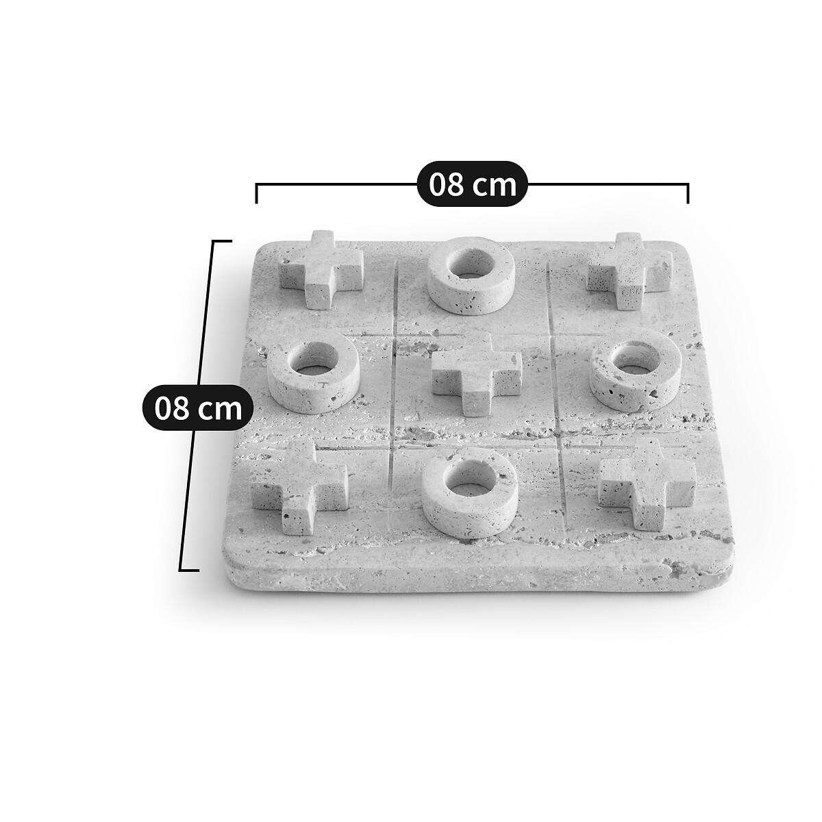 Jeu tic-tac-toe en travertin, Trevi beige, AM.PM