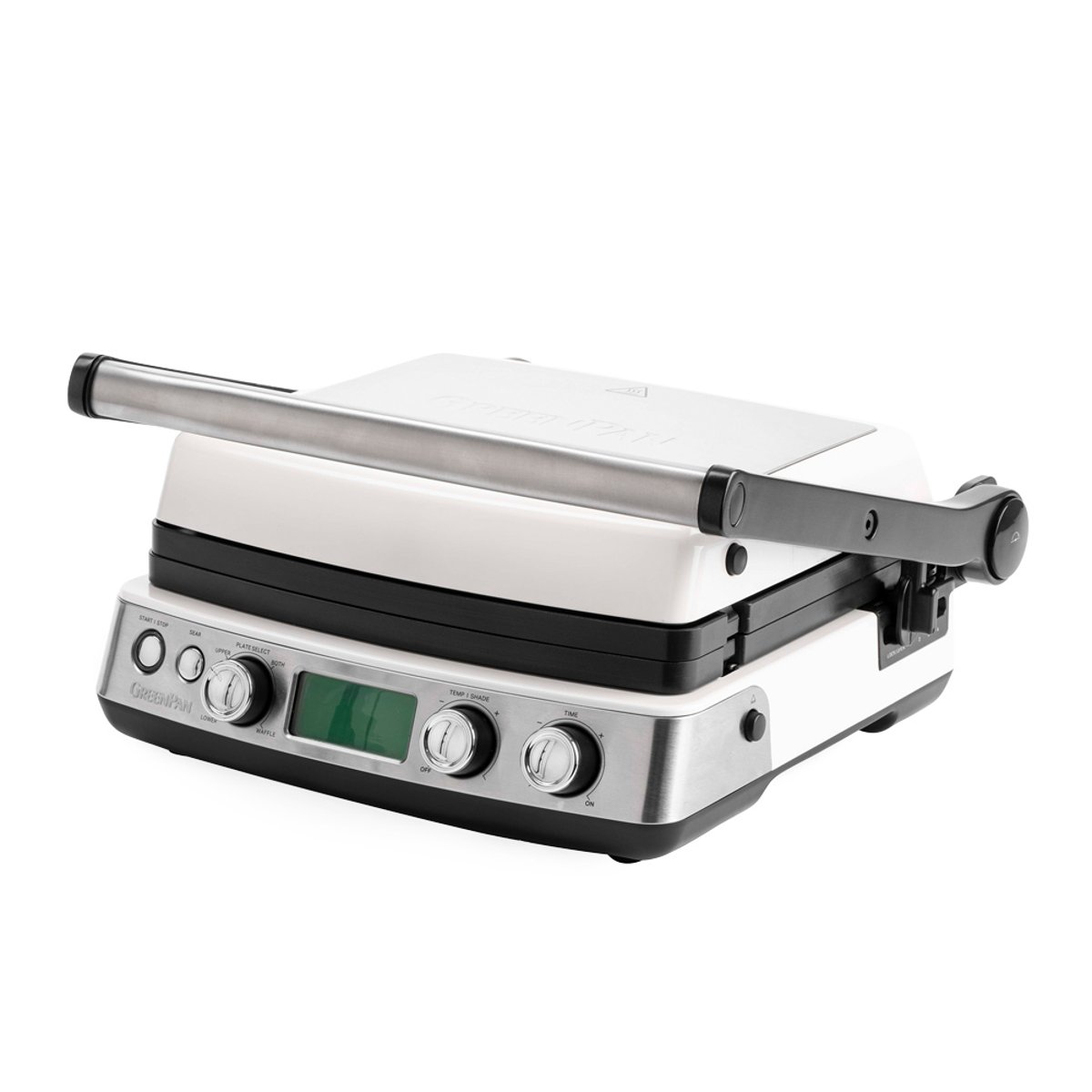 Grill Contact inox triply revêtement céramique -Elite crème / ivoire, GREENPAN
