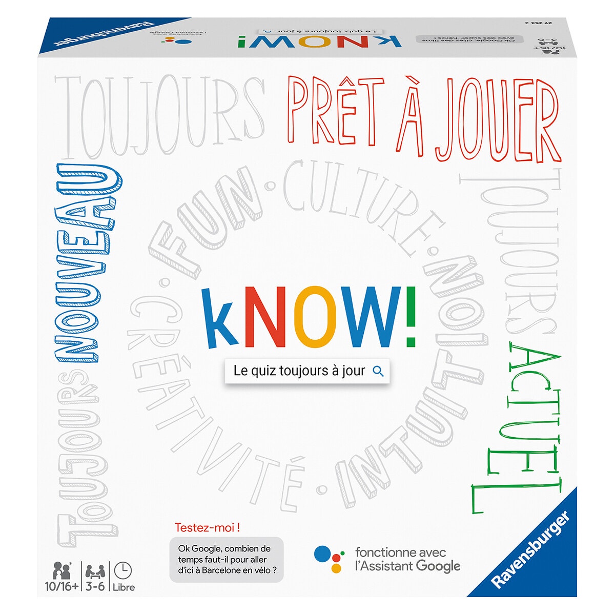 Jeu de société quizz kNOW ! couleur unique, RAVENSBURGER