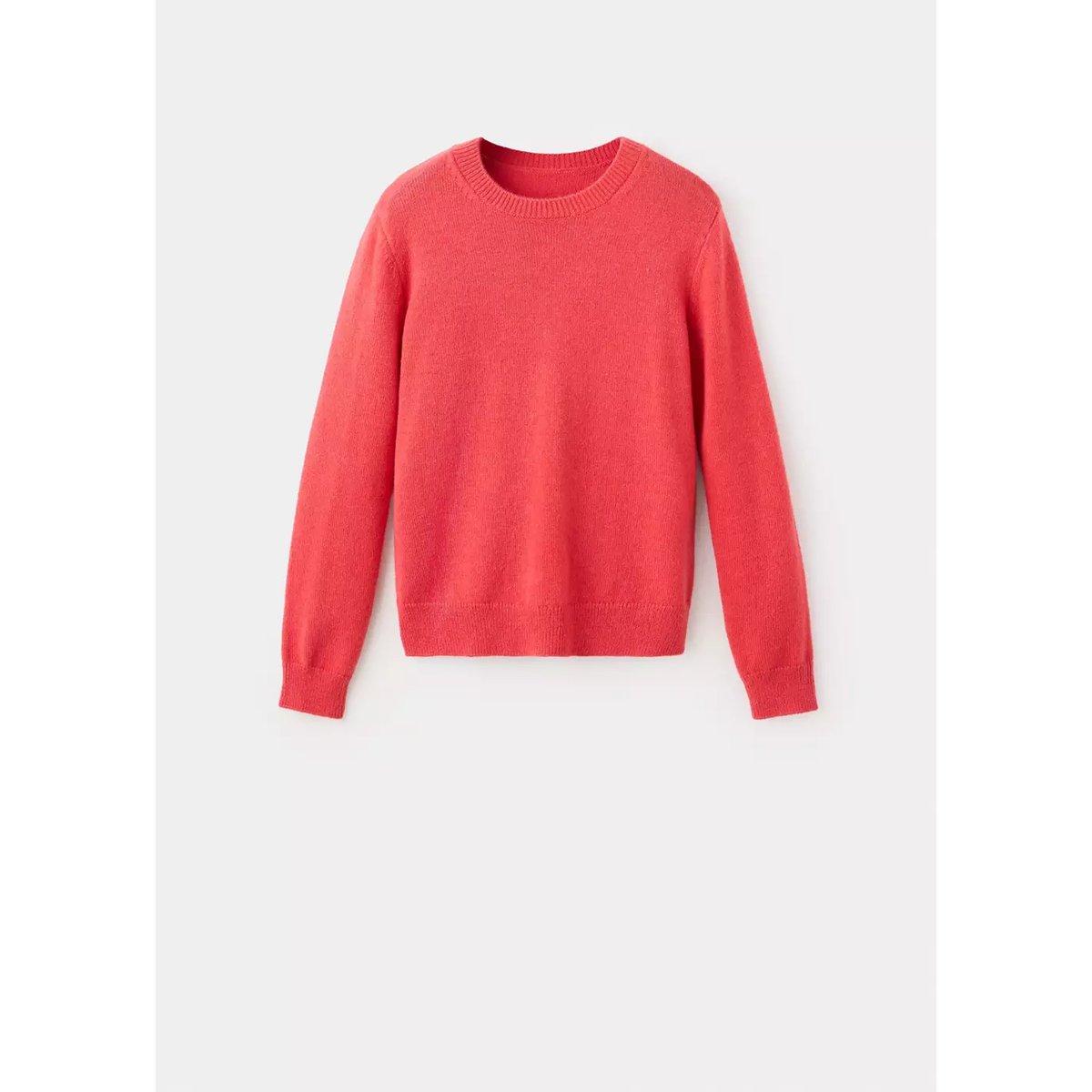 Pull en maille à col rond corail, MANGO