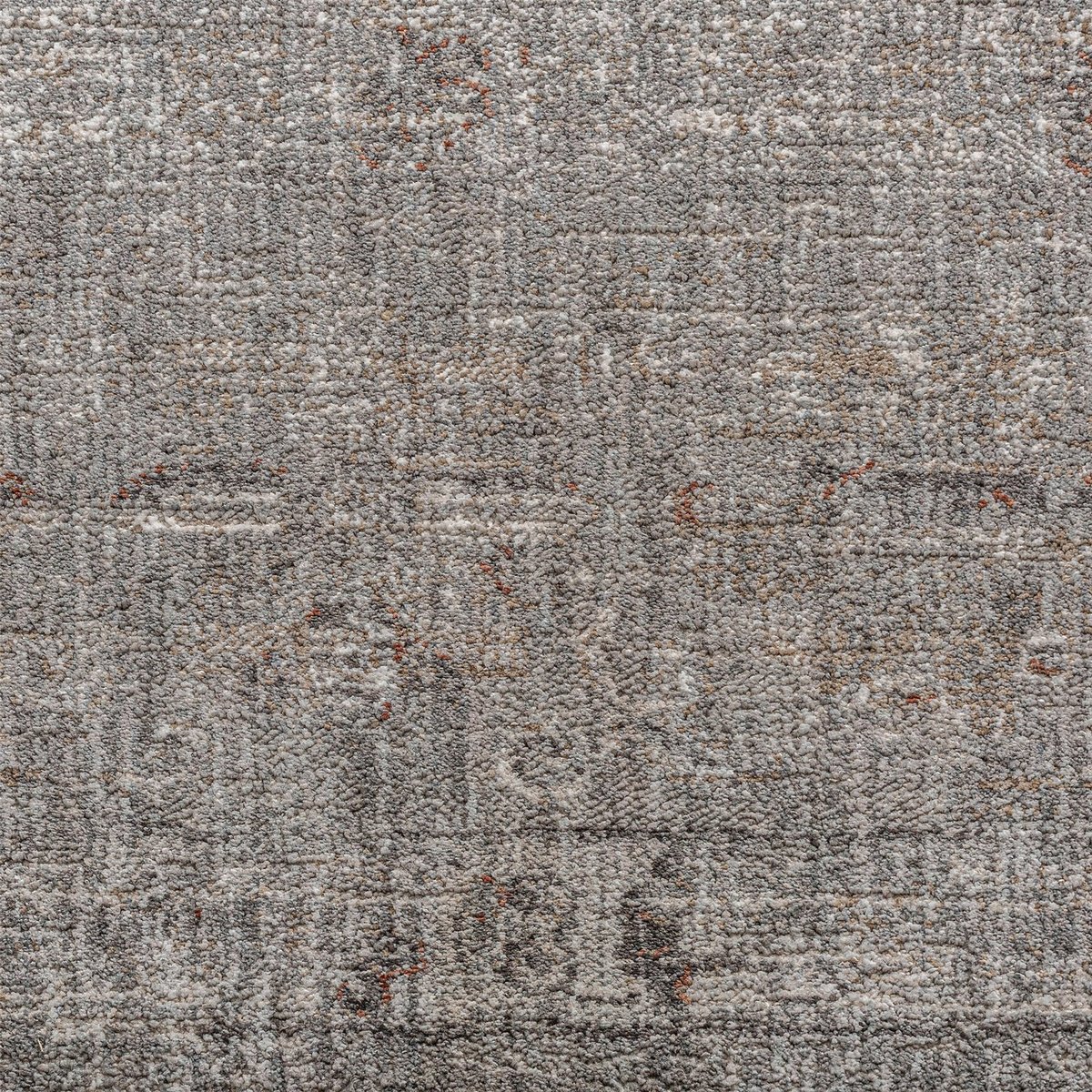 Tapis contemporain tissé gris chiné, RECOLLECTION