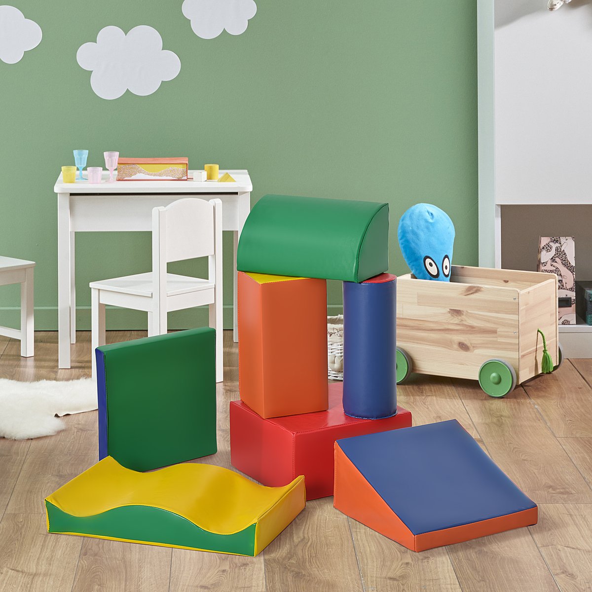7 blocs de construction en mousse XXL multicolore, HOMCOM